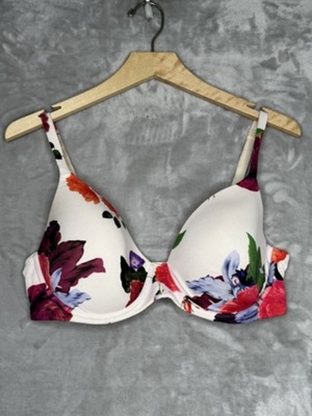 Soma Embraceable Perfect Coverage Bra Womens 36DD Floral T-Shirt Underwire